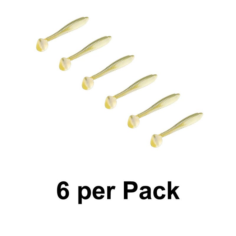 Strike King Rage Swimmer Fishing Lure, Soft Plastic Paddletail Minnow, Sleek Nose Cone, Softly Ribbed Body, Thin Tail - Image 2